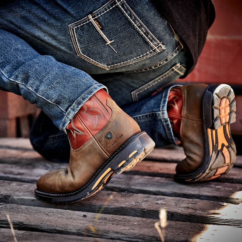 Men's WorkHog Wide Square Toe Steel Toe Work Boot - Image 5