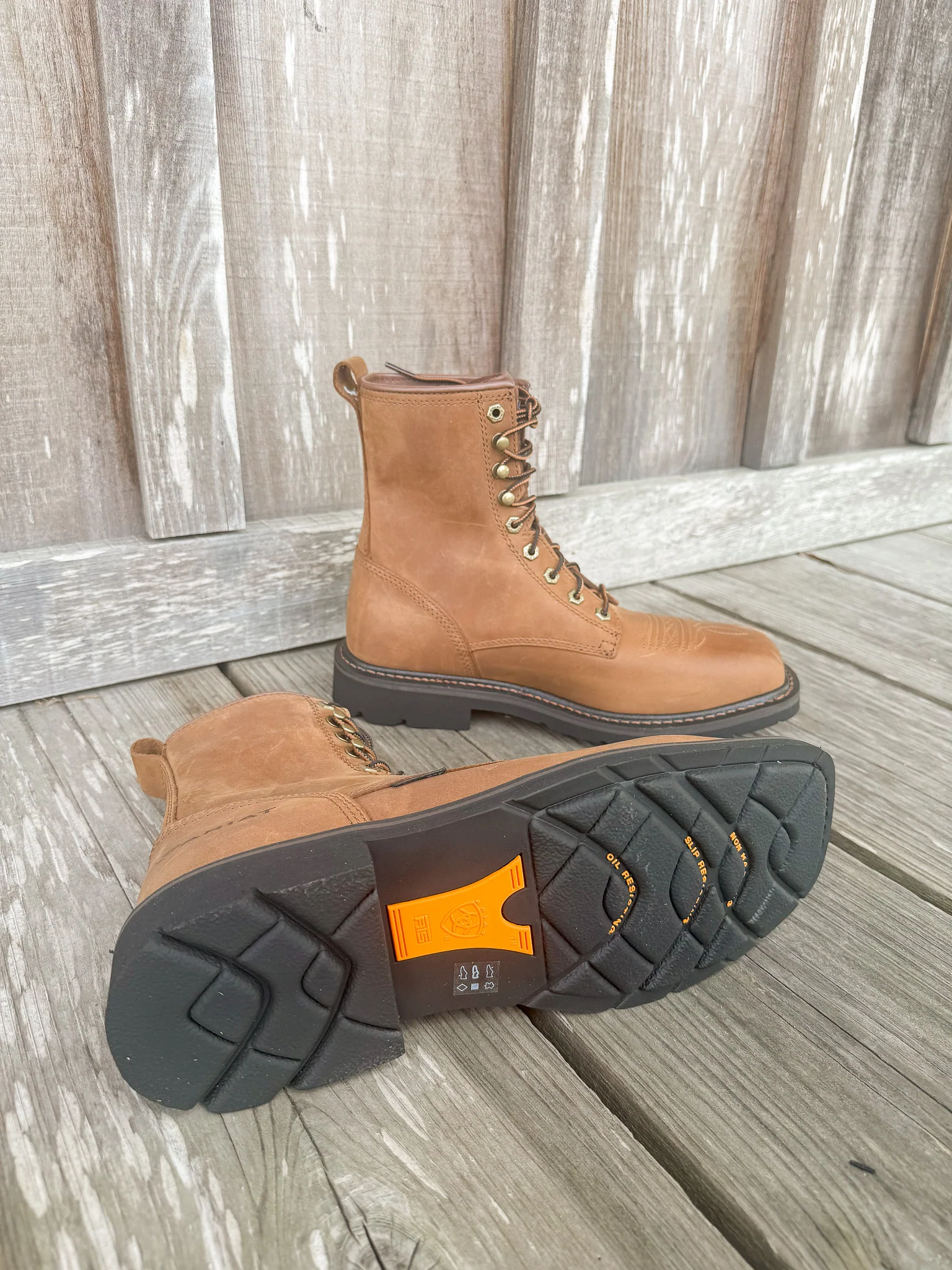 Men's Ariat Cascade 8" Wide Square Toe Steel Toe Work Boot - Image 4