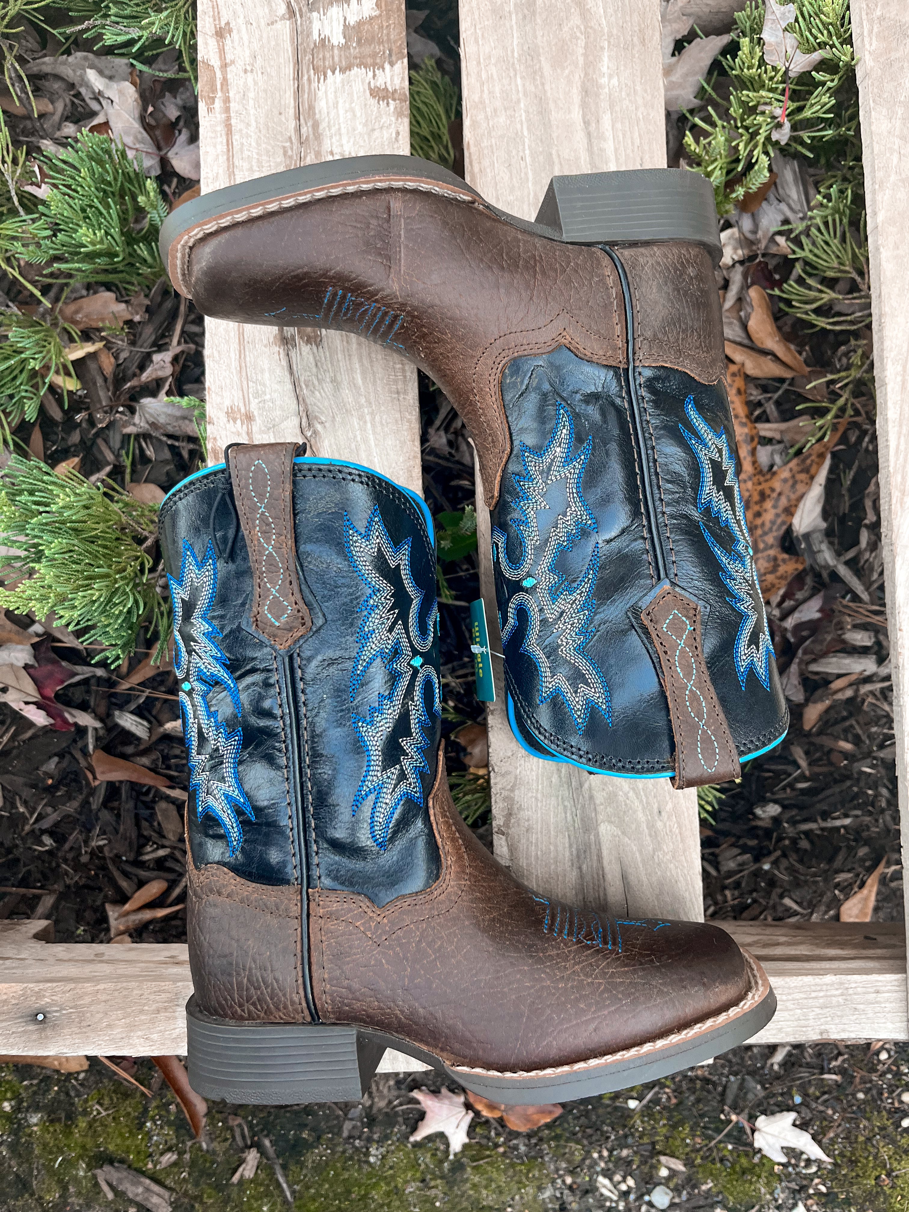 Youth Ariat Tombstone Boot In Earth - Image 8