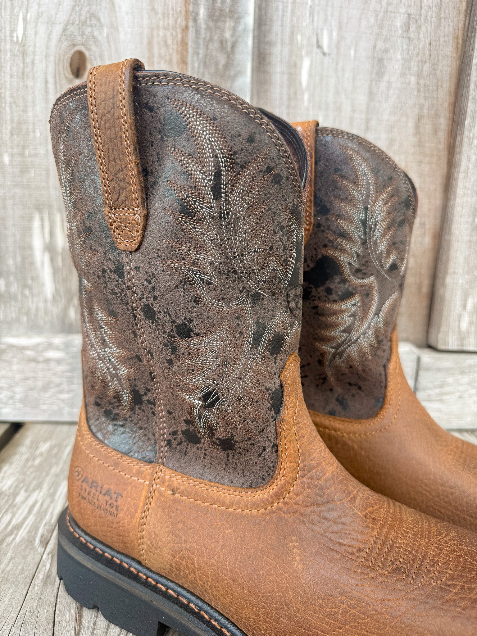 Men's Ariat Sierra Puncture Resistant Square Steel Toe Work Boots - Image 3