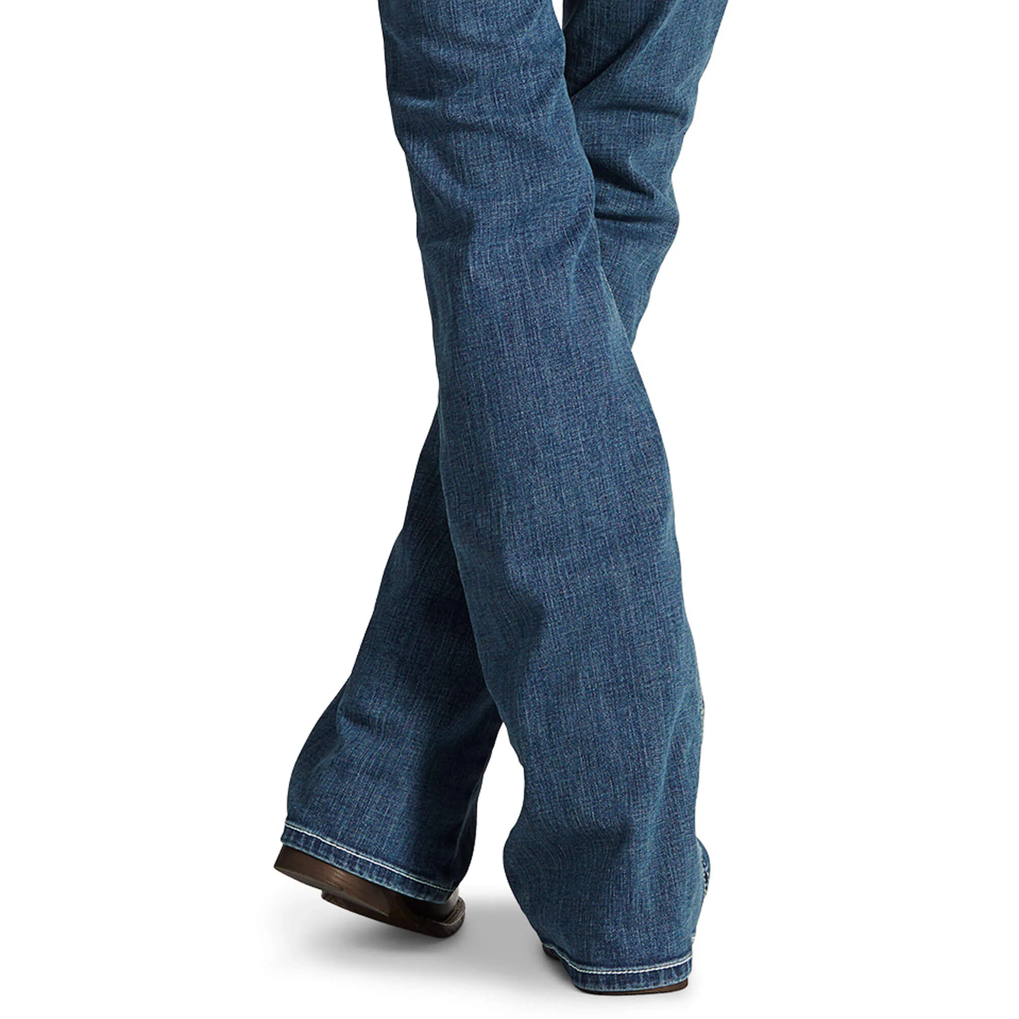 Women's Ariat R.E.A.L. Mid Rise Stretch Whipstitch Boot Cut Jean in Rainstorm - Image 11