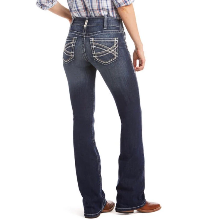 Women's Ariat R.E.A.L. Mid Rise Stretch Entwined Boot Cut Jeans - Image 8