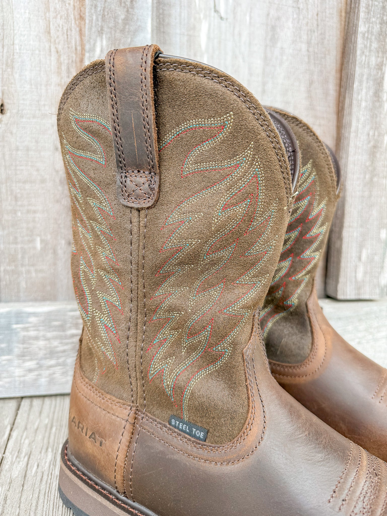 Men's Ariat Groundbreaker Wide Square Toe Steel Toe Work Boot - Image 2