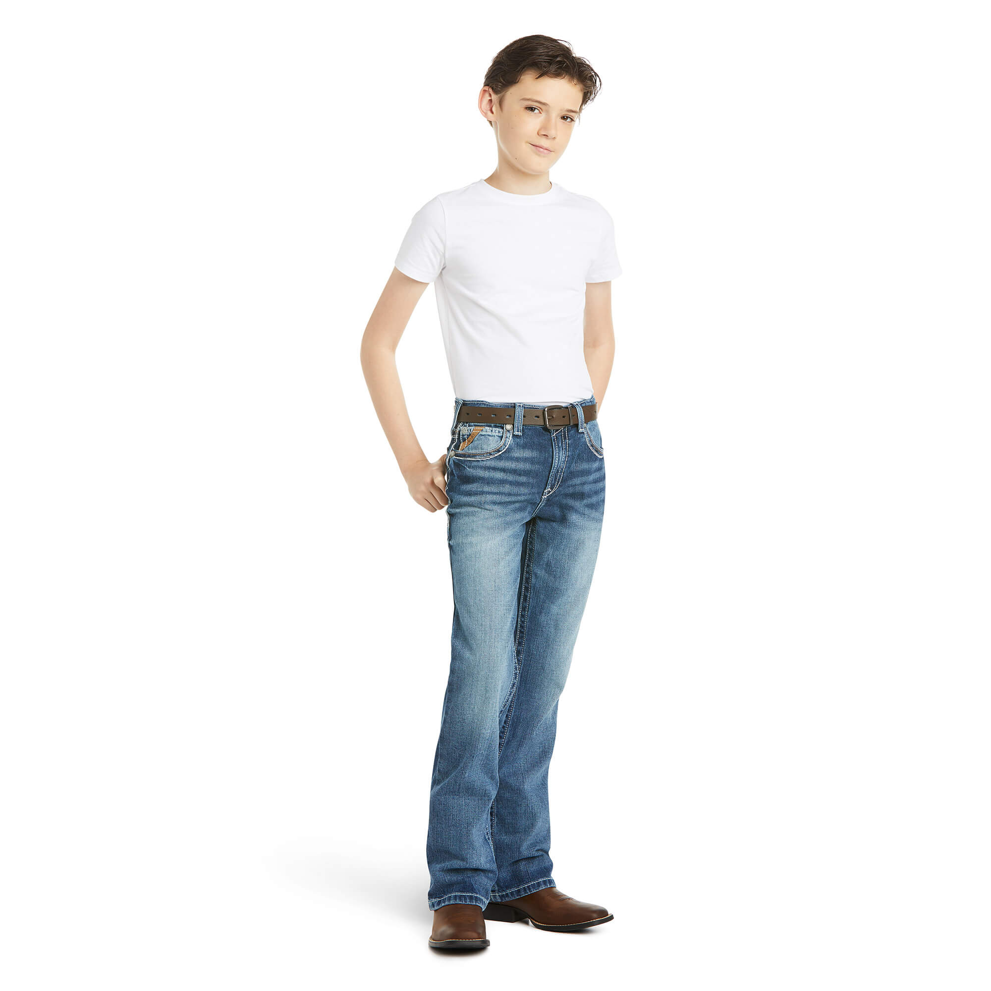 Ariat Boy's B4 Relaxed Coltrane Boot Cut Jean - Image 6