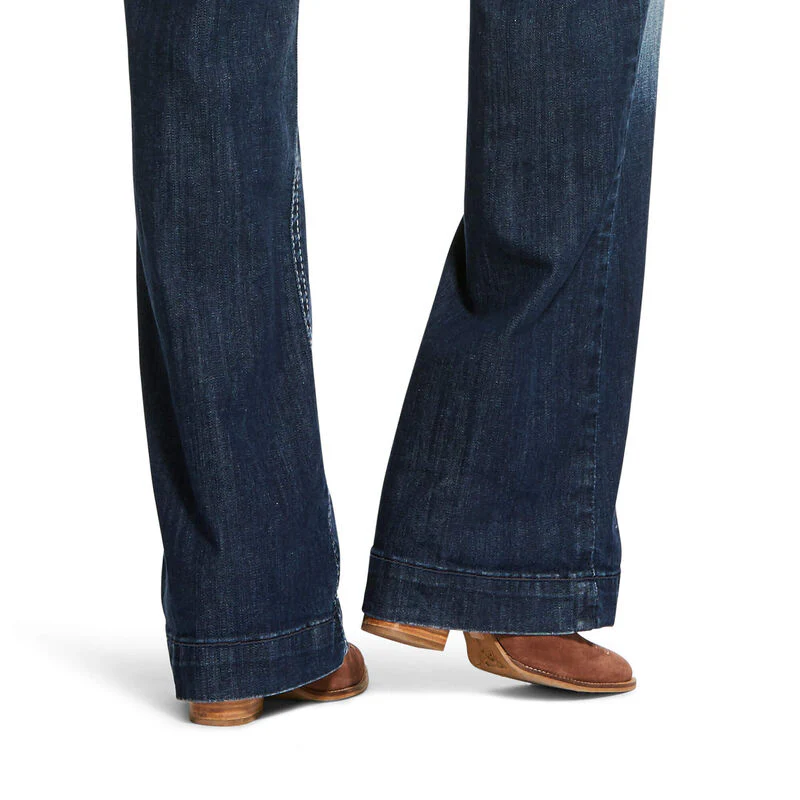 Ariat Women's Trouser Mid Rise Stretch Entwined+ Wide Leg Jeans - Image 8