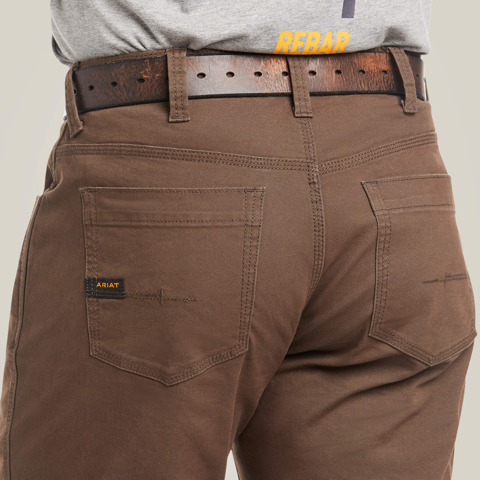 Men's Ariat Rebar M4 Low Rise DuraStretch Made Tough Stackable Straight Leg Pant - Image 6