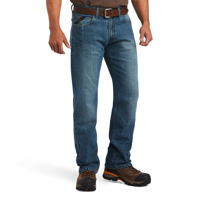 Men's Ariat Rebar Edgewood M5 Stackable Straight Leg Jeans - Image 2