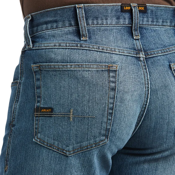 Men's Ariat Rebar Edgewood M5 Stackable Straight Leg Jeans - Image 5