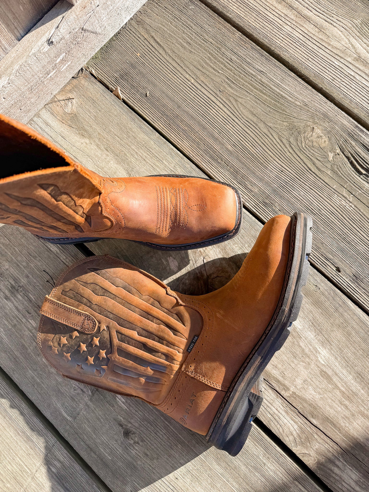 Men's Ariat Sierra Shock Shield Patriot Steel Toe Work Boot - Image 12