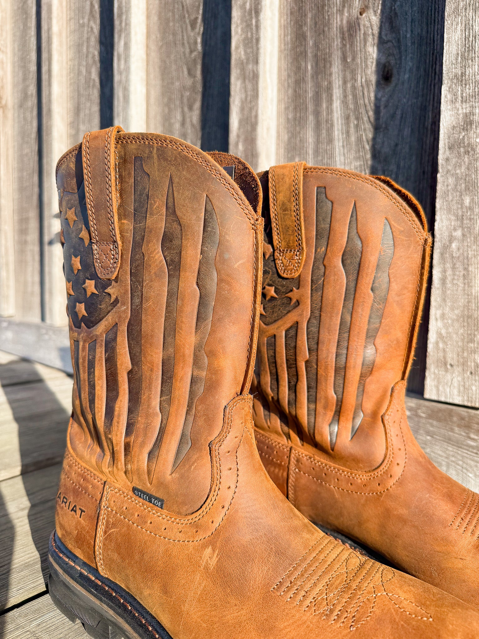 Men's Ariat Sierra Shock Shield Patriot Steel Toe Work Boot - Image 2