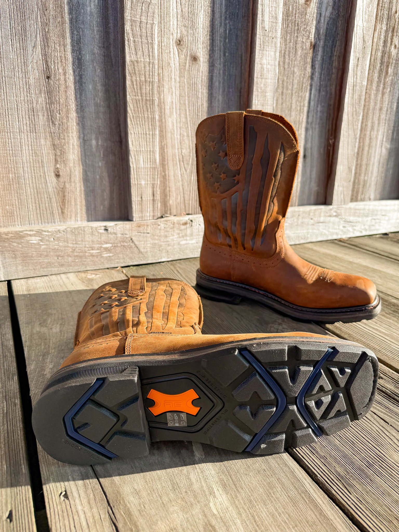 Men's Ariat Sierra Shock Shield Patriot Steel Toe Work Boot - Image 4