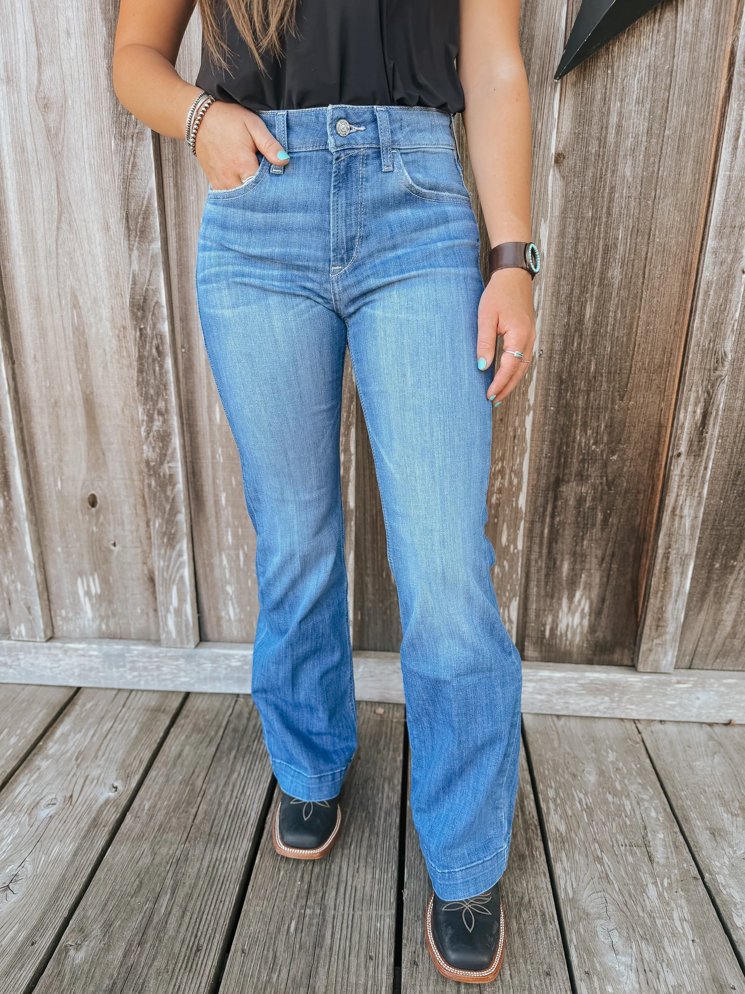 Women's Ariat High Rise Clair Slim Trouser Jeans - Image 15