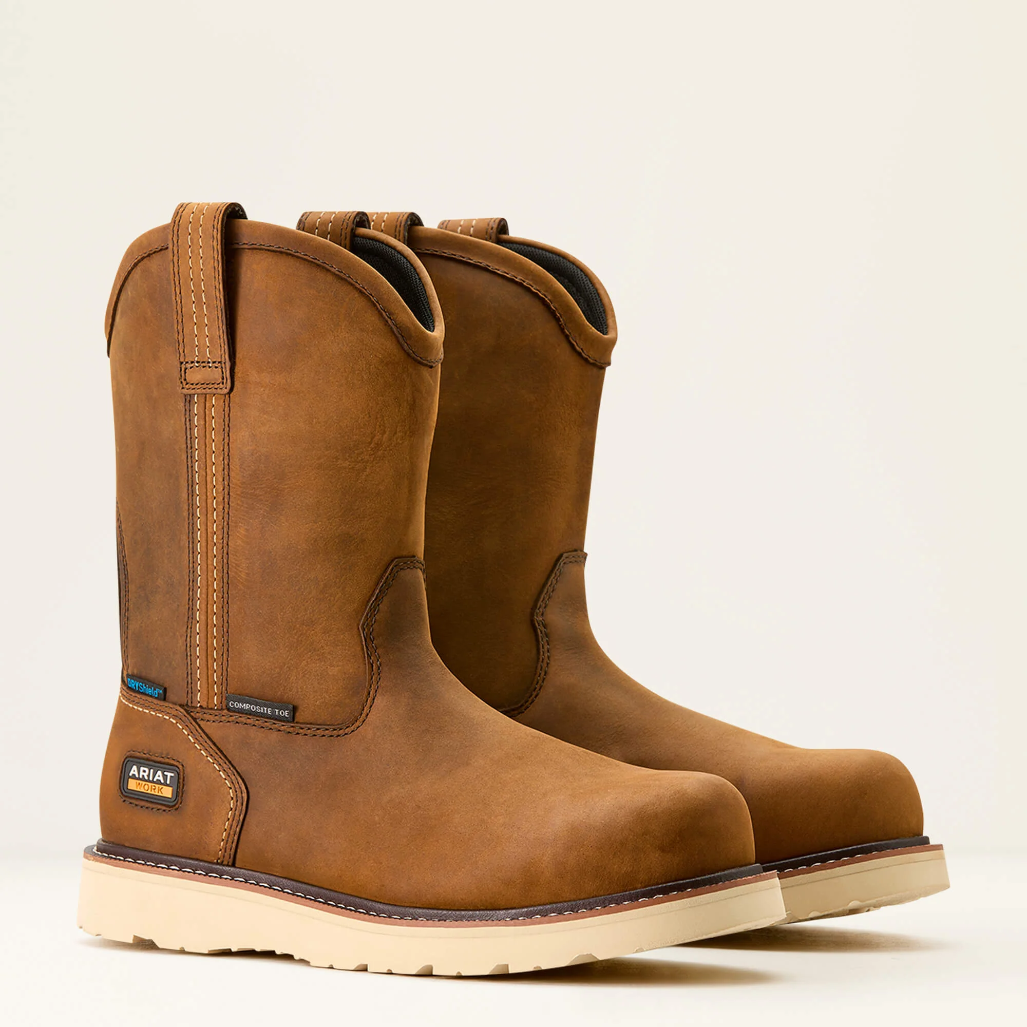 Men's Ariat Rebar Wedge Pull-On Waterproof Composite Toe Work Boot - Image 12