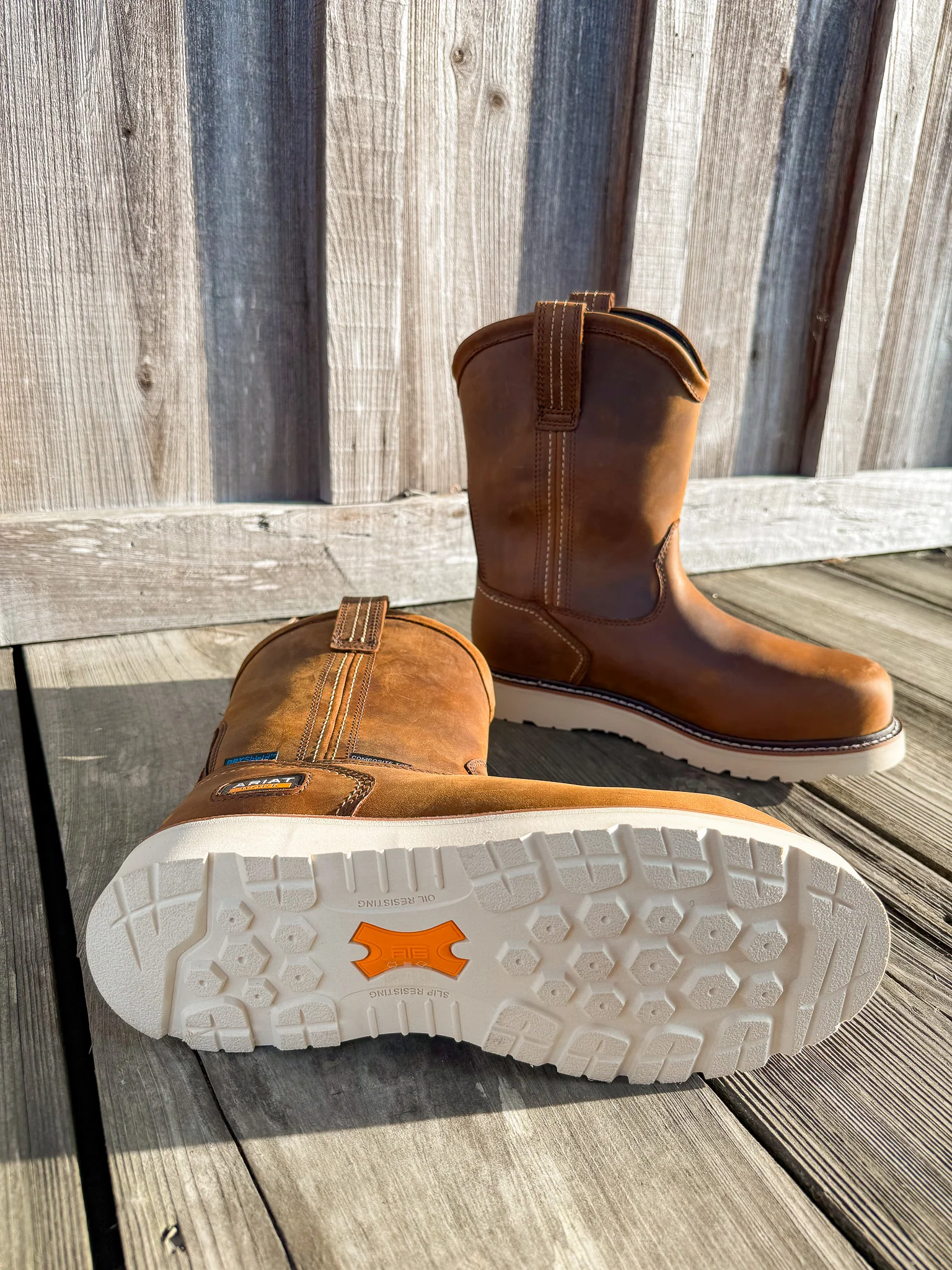 Men's Ariat Rebar Wedge Pull-On Waterproof Composite Toe Work Boot - Image 4