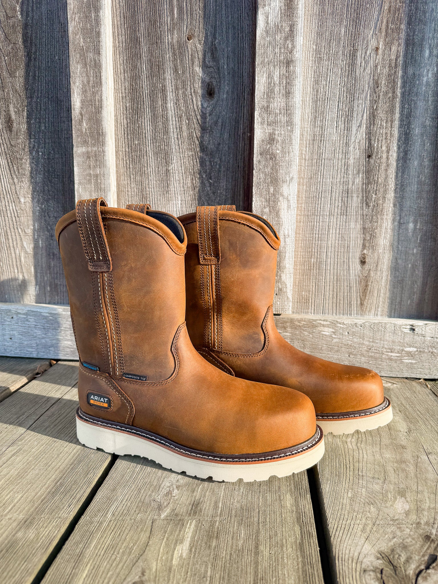 Men's Ariat Rebar Wedge Pull-On Waterproof Composite Toe Work Boot - Image 5
