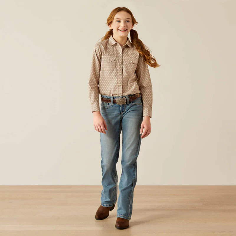 Girl's Ariat Bella Printed Shirt - Image 3