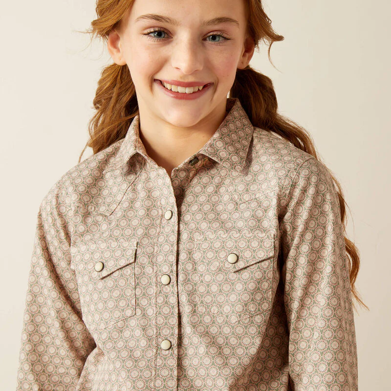 Girl's Ariat Bella Printed Shirt - Image 4