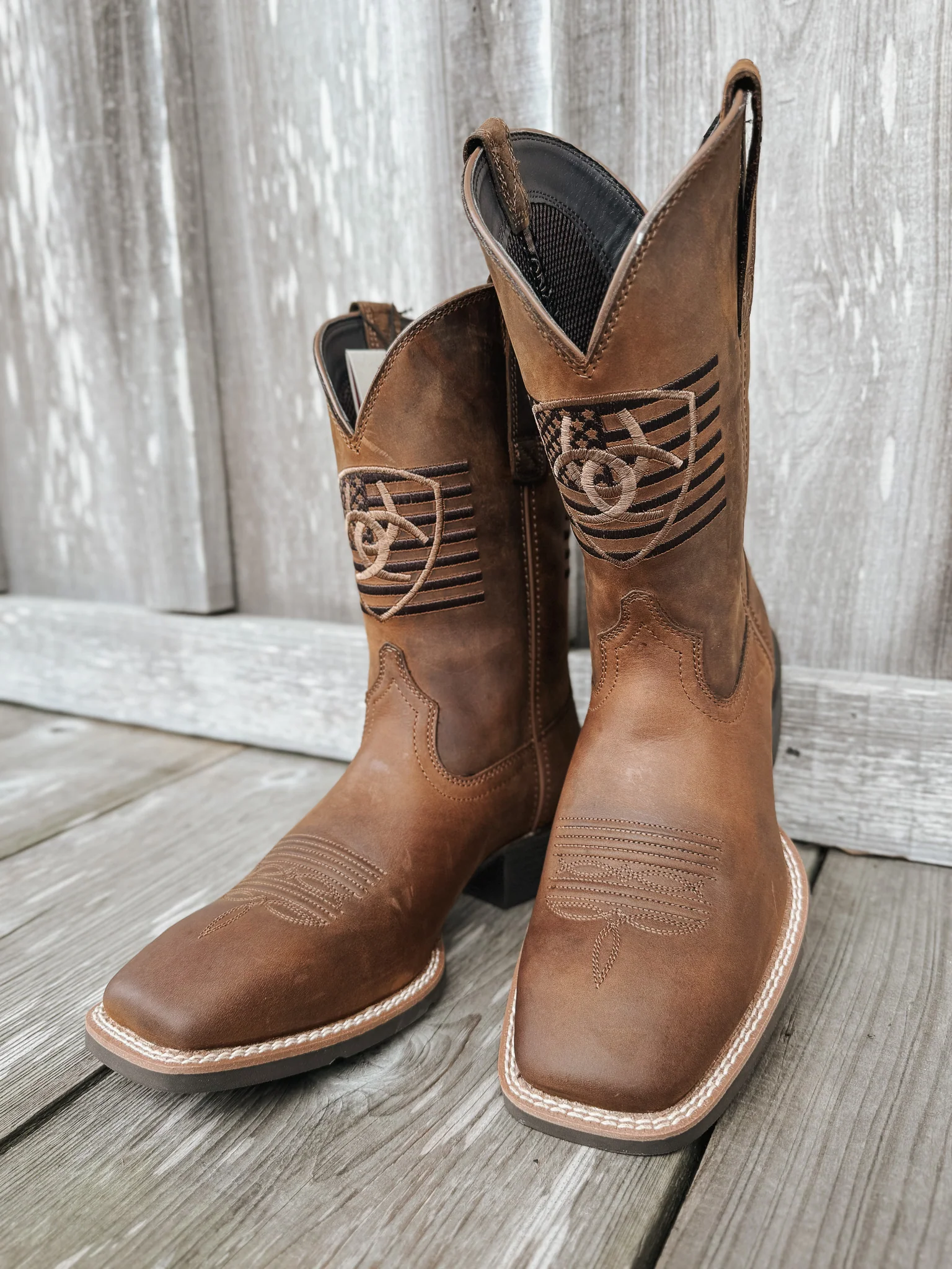 Men's Ariat Freedom Distressed Brown Sport Western Boots - Image 8