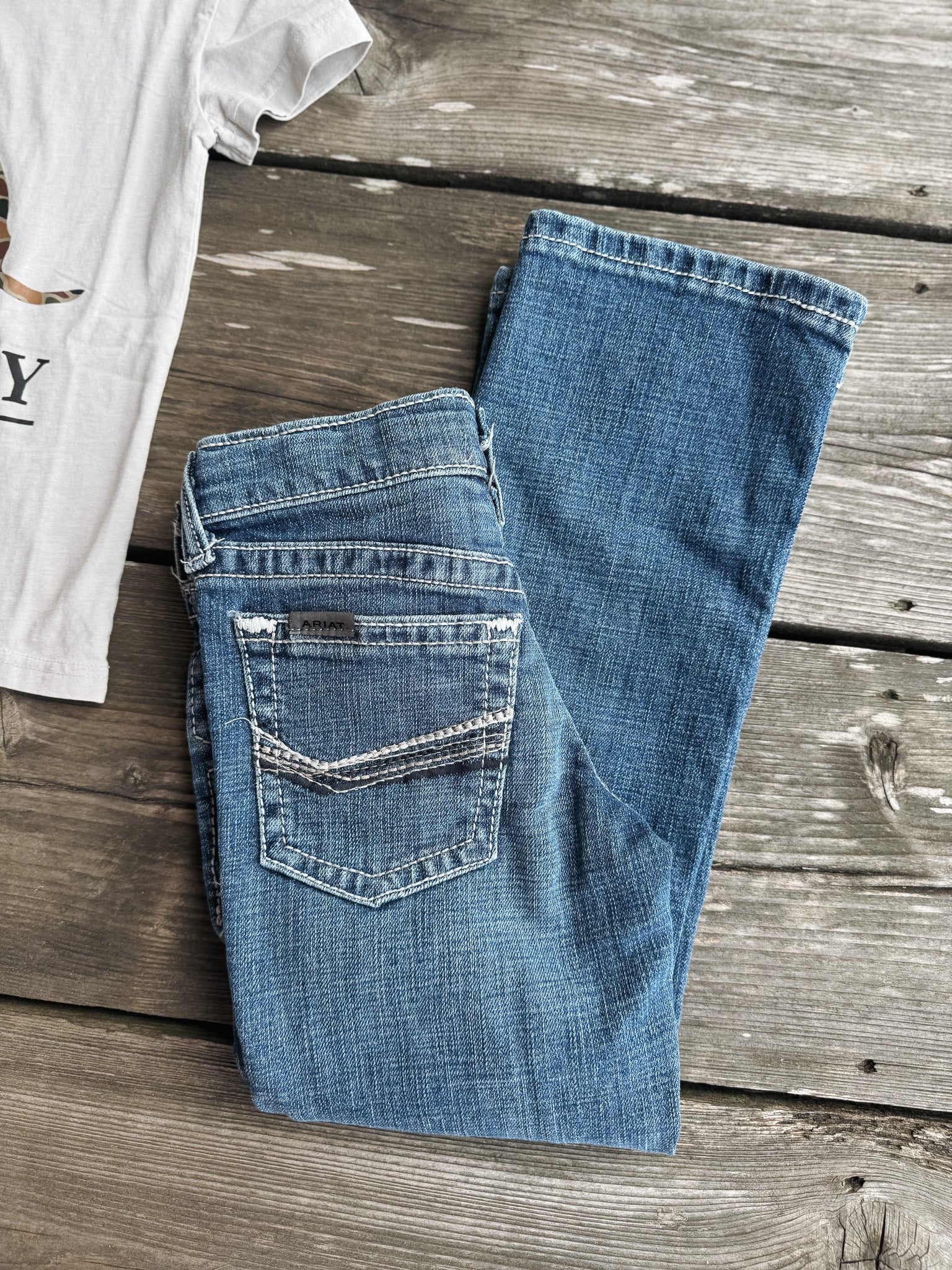Ariat Boy's B4 Relaxed August Boot Cut Jeans - Image 6