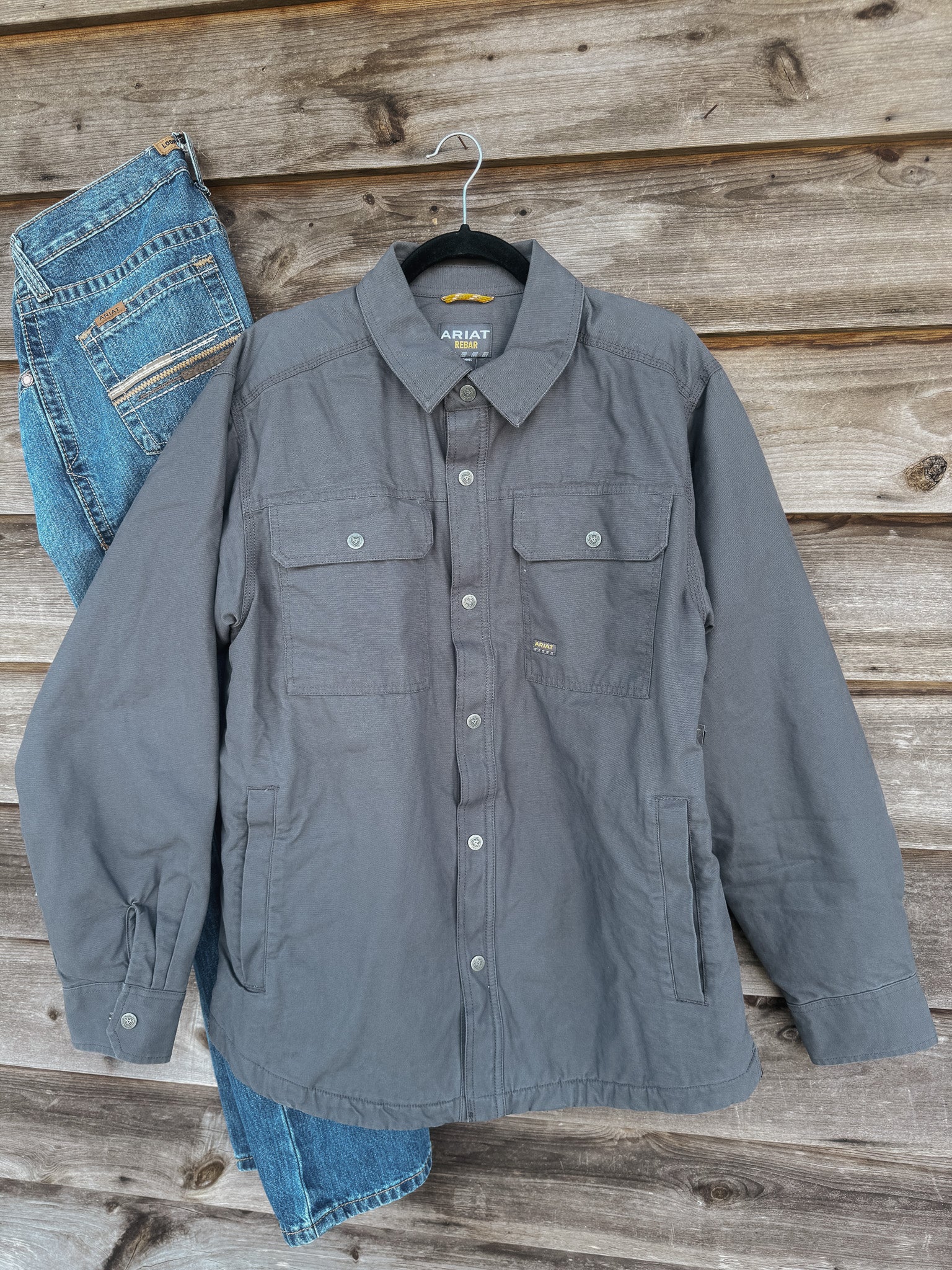 Men's Ariat Rebar Canvas Shirt Jacket - Image 7