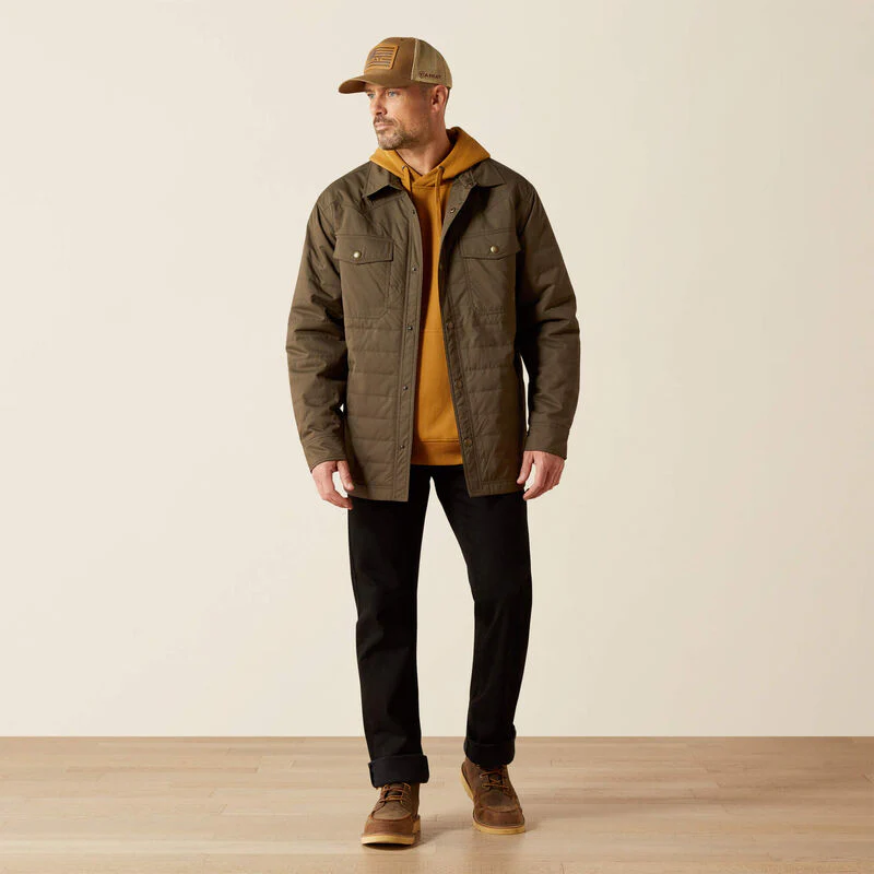 Men's Ariat Quilted Shirt Jacket - Image 4