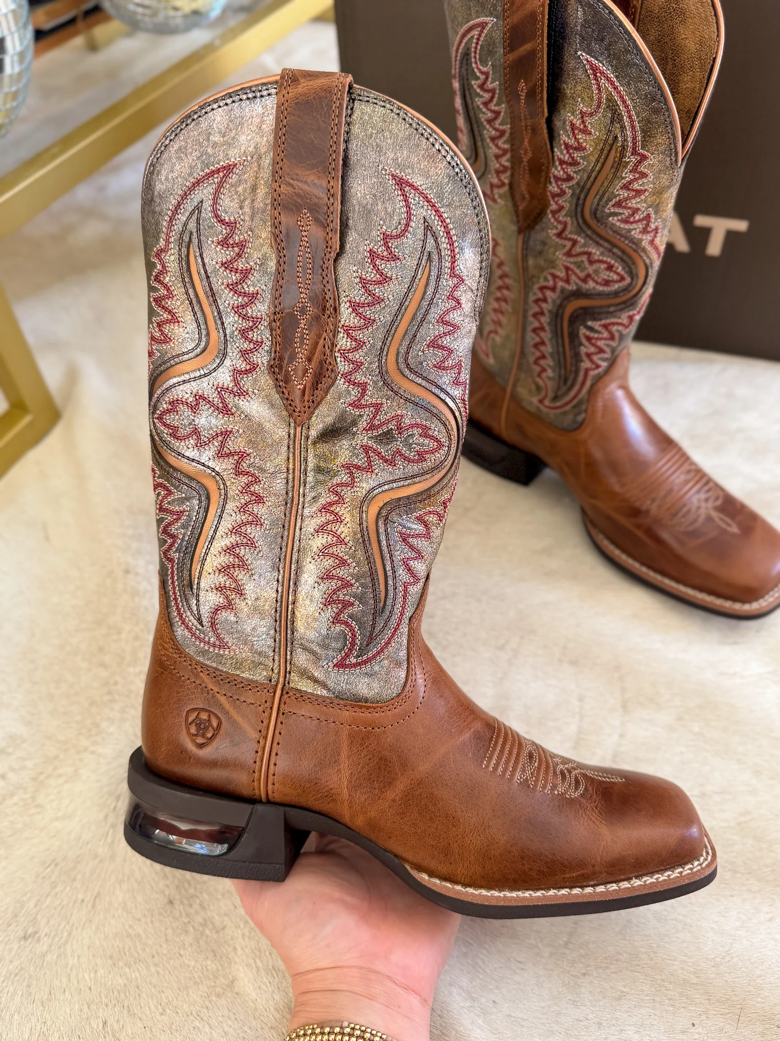 Women's Ariat Captivate Wide Square Toe Western Boots - Image 11