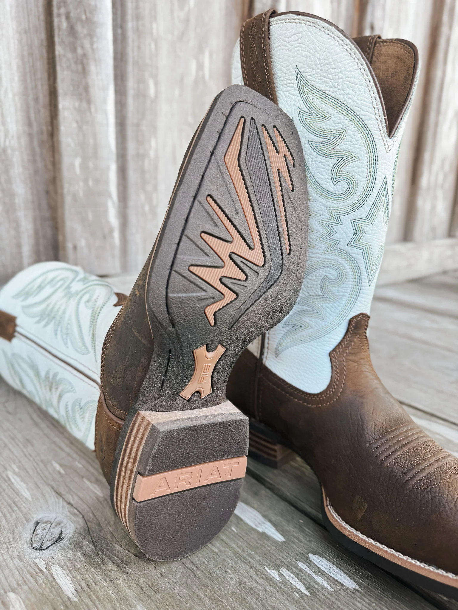 Men's Ariat Ricochet Wide Square Toe Cowboy Boots - Image 2