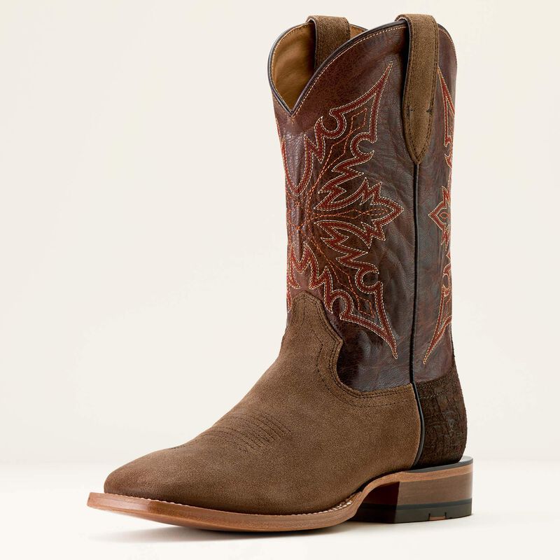 Men's Ariat Circuit Gritty Wide Square Toe Cowboy Boots - Image 10