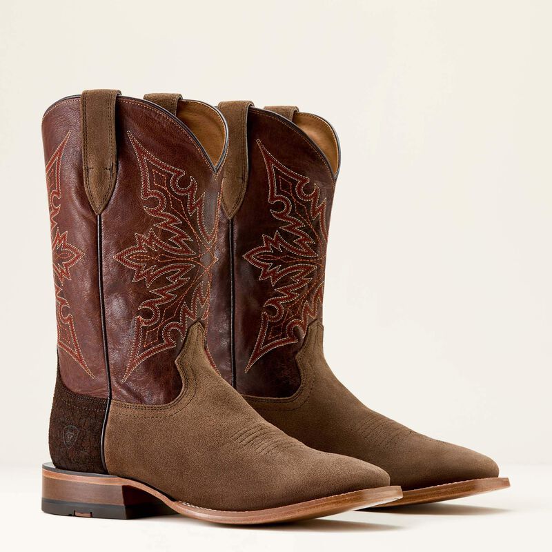 Men's Ariat Circuit Gritty Wide Square Toe Cowboy Boots - Image 16