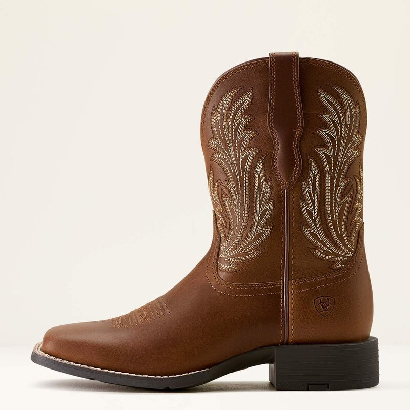 Women's Ariat Round Up Filly Wide Square Toe Western Boots - Image 8