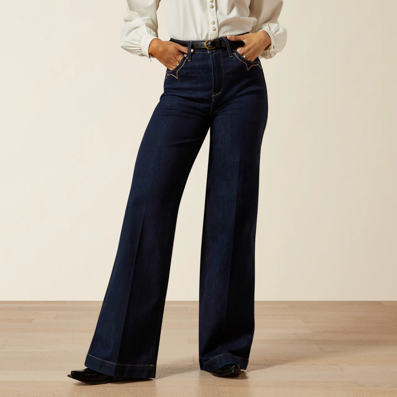 Ariat Women's Ultra High Rise Veronica Wide Leg Jeans - Image 3