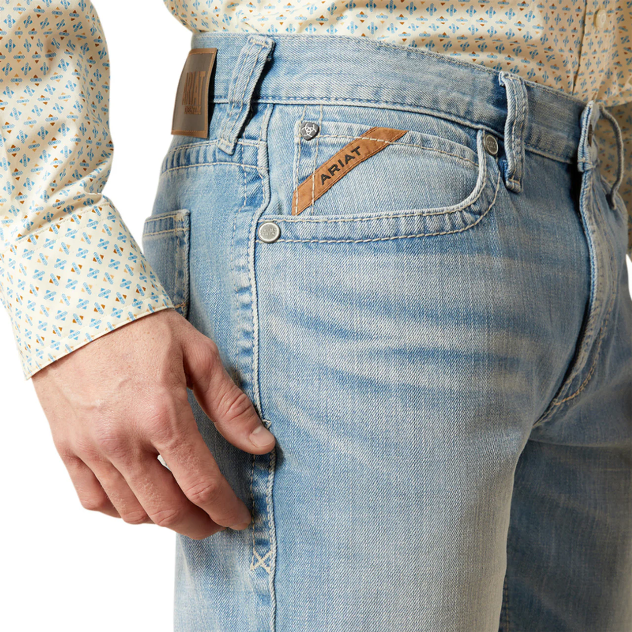 Men's Ariat M4 Relaxed Lucas Straight Leg Jeans - Image 5