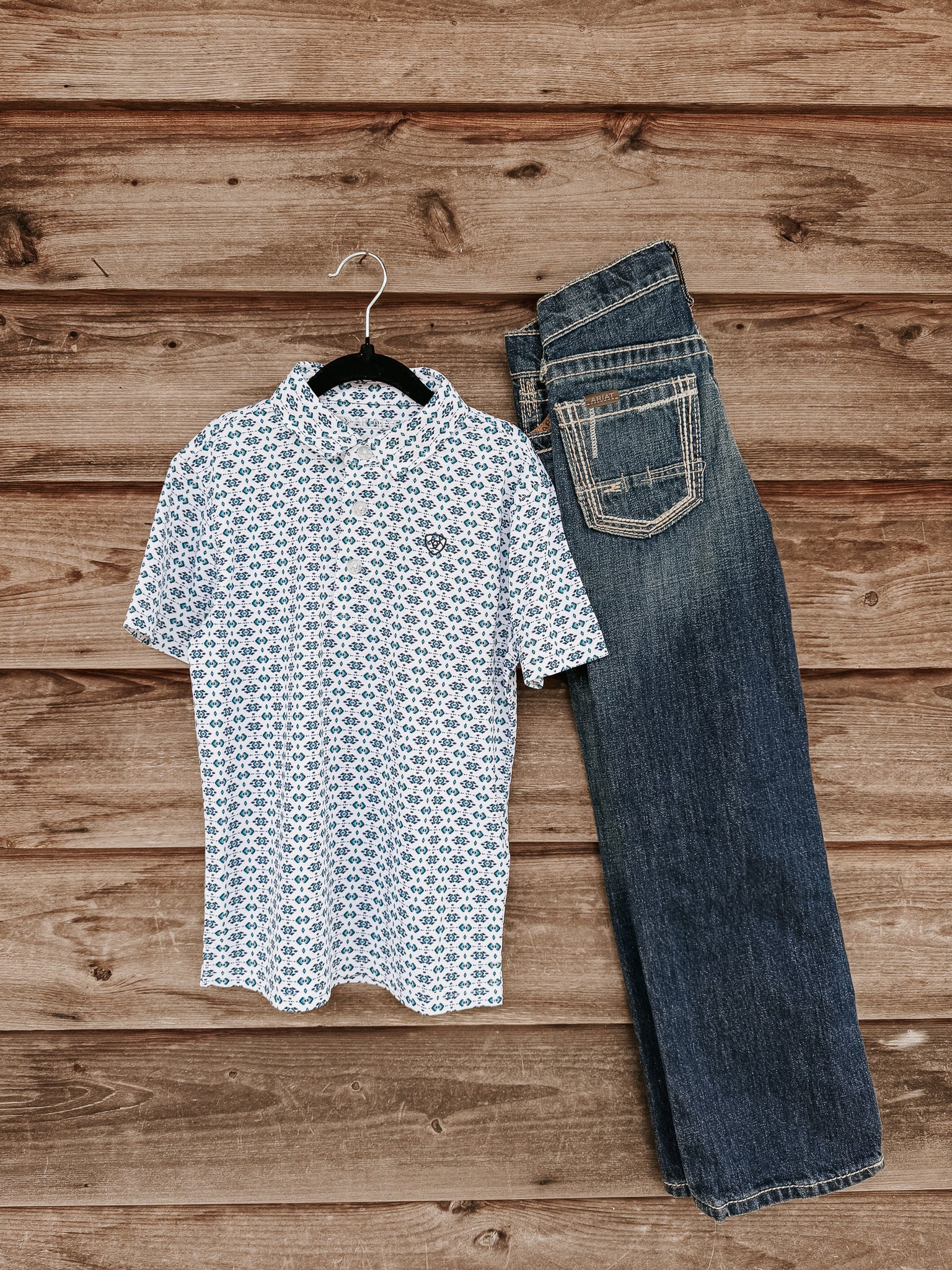 Ariat Youth All Over Print Polo - Image 5