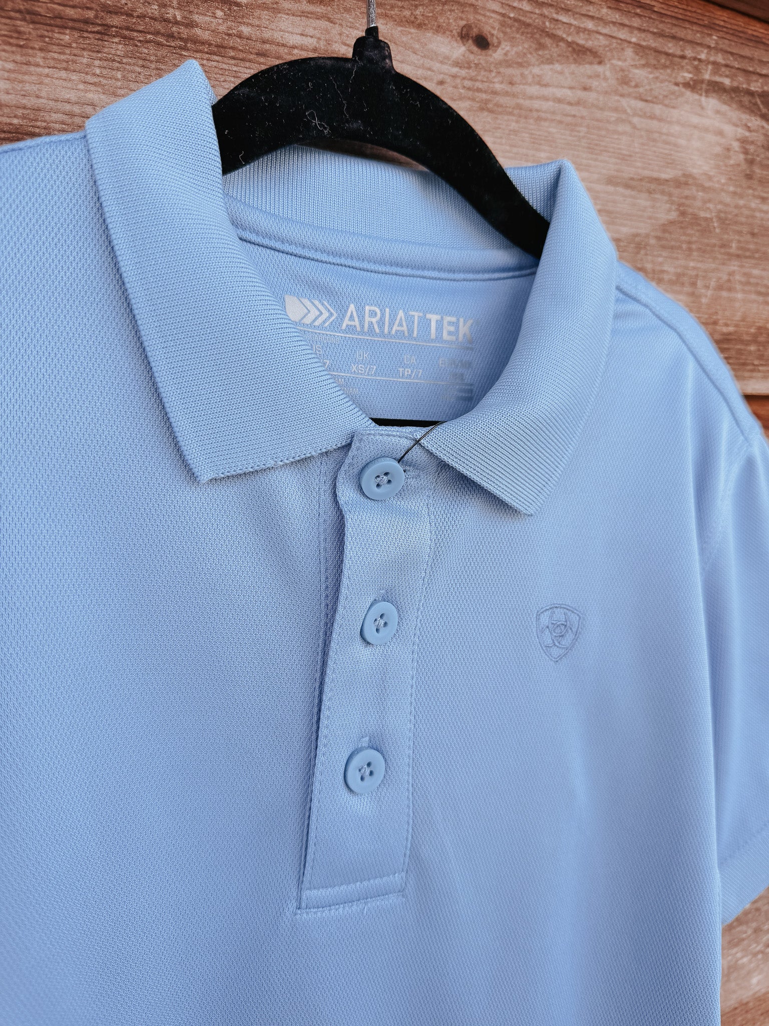 Youth Ariat TEK Polo in Blissful Blue - Image 4