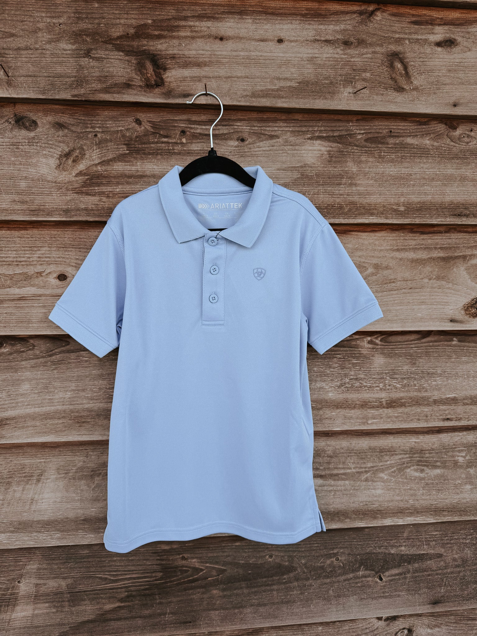 Youth Ariat TEK Polo in Blissful Blue - Image 8