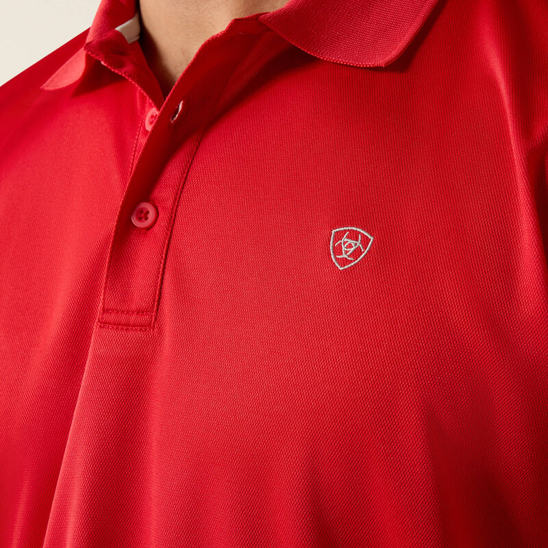 Men's Ariat TEK Polo in Scarlet - Image 5