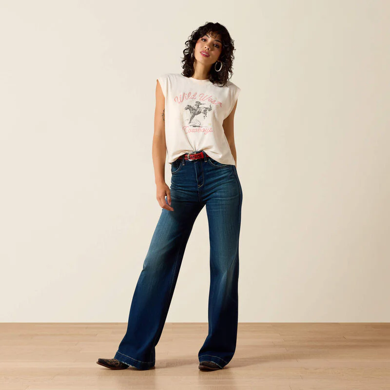 Ariat Women's Ultra High Rise Penelope Wide Leg Jeans - Image 11
