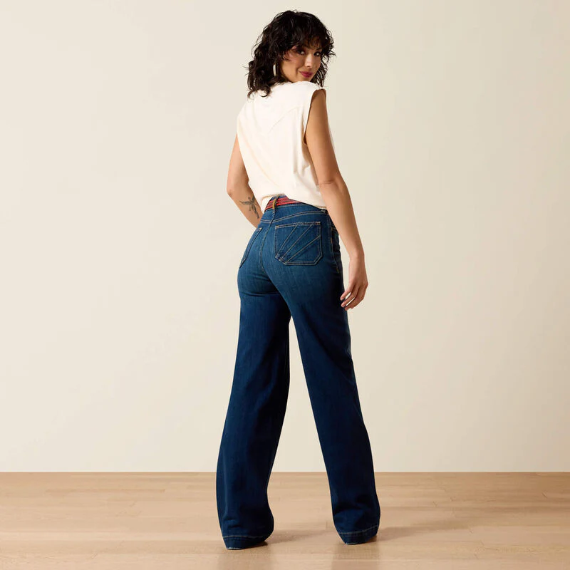 Ariat Women's Ultra High Rise Penelope Wide Leg Jeans - Image 4