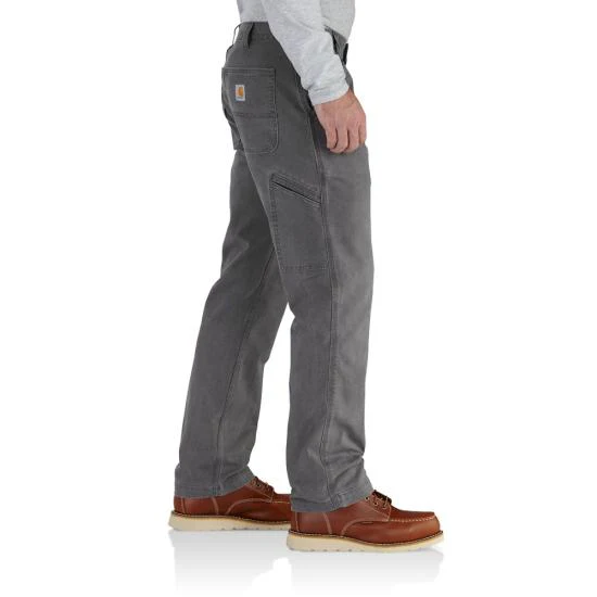 MEN'S CARHARTT RUGGED FLEX RELAXED FIT CANVAS WORK PANT IN GRAVEL - Image 4
