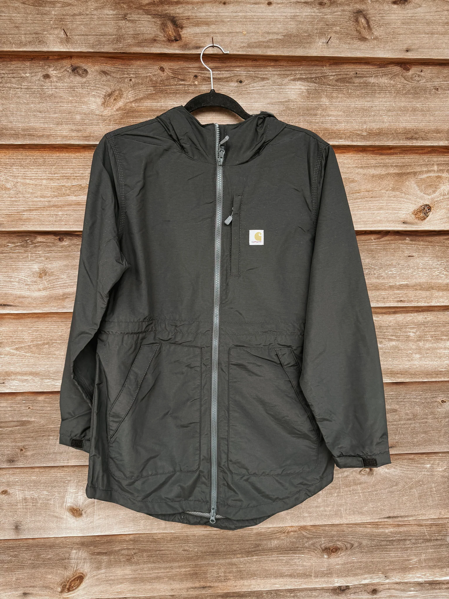 Carhartt Women's Rain Defender Relaxed Fit Lightweight Coat in Black