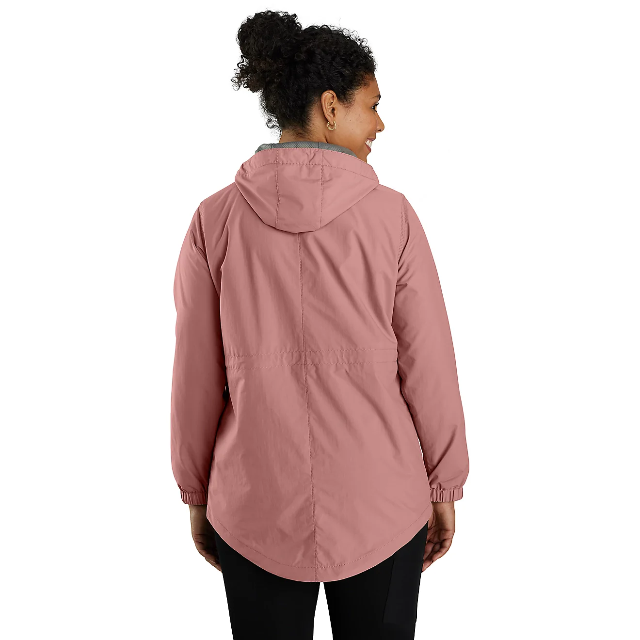 Carhartt Women's Rain Defender Relaxed Fit Lightweight Coat in Rose - Image 3