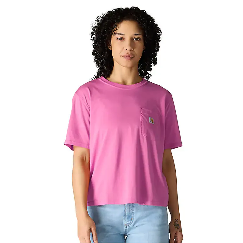 Carhartt Women's TENCEL™ Fiber Series Loose Tee - Fuchsia - Image 2