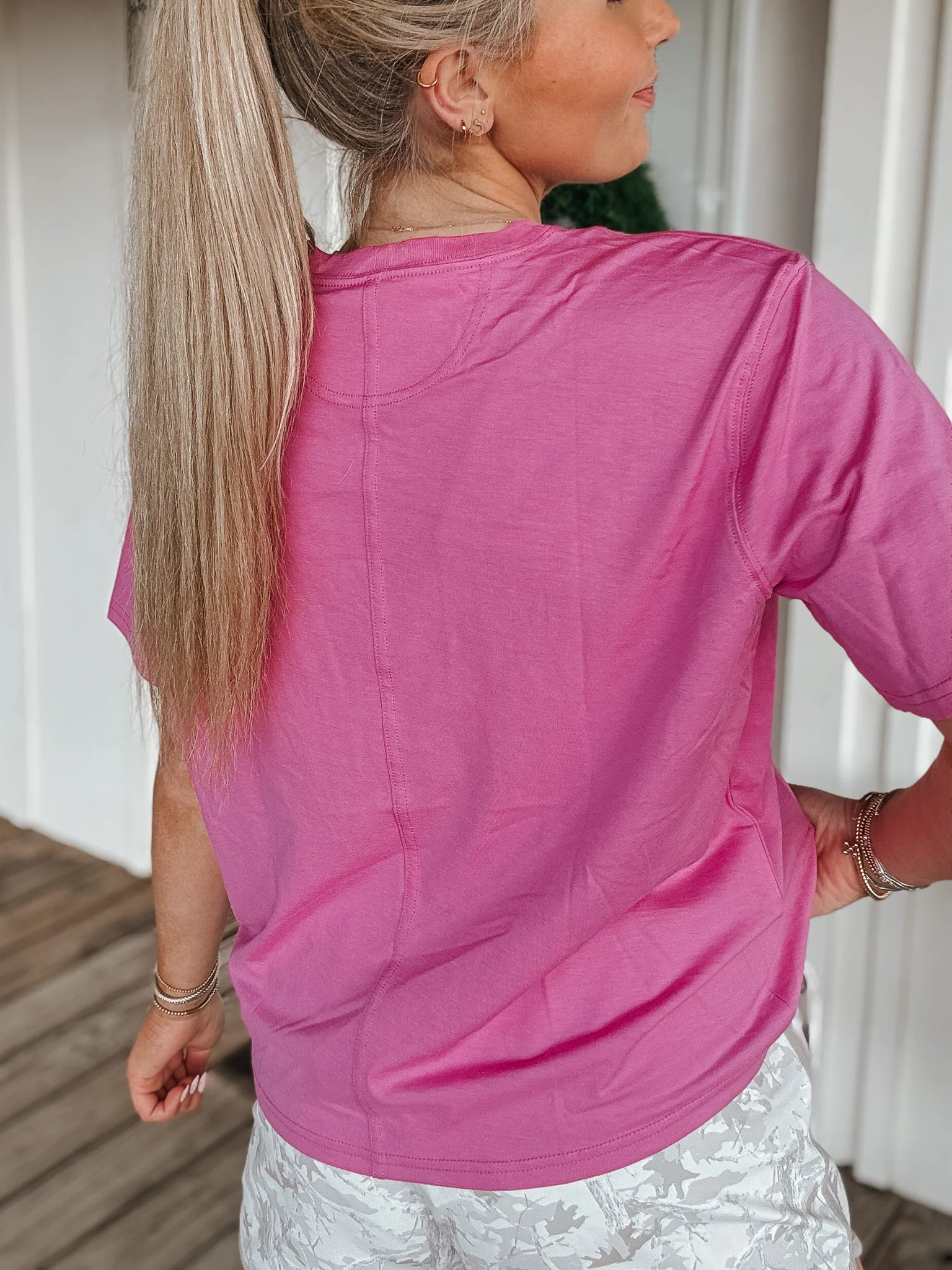 Carhartt Women's TENCEL™ Fiber Series Loose Tee - Fuchsia - Image 5