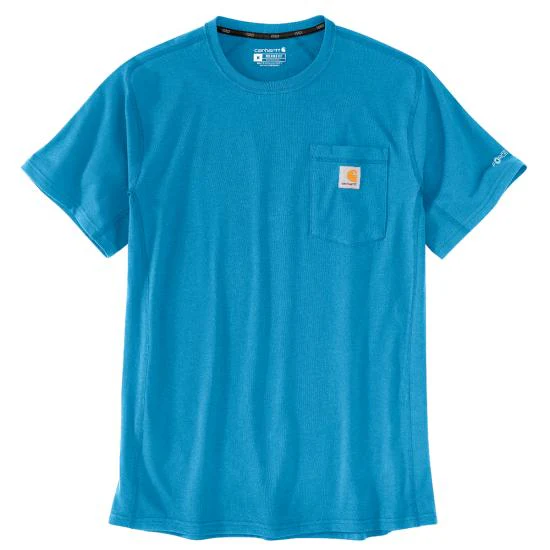 Carhartt Force Relaxed Fit Midweight Short Sleeve Pocket T-Shirt - Atomic Blue - Image 4