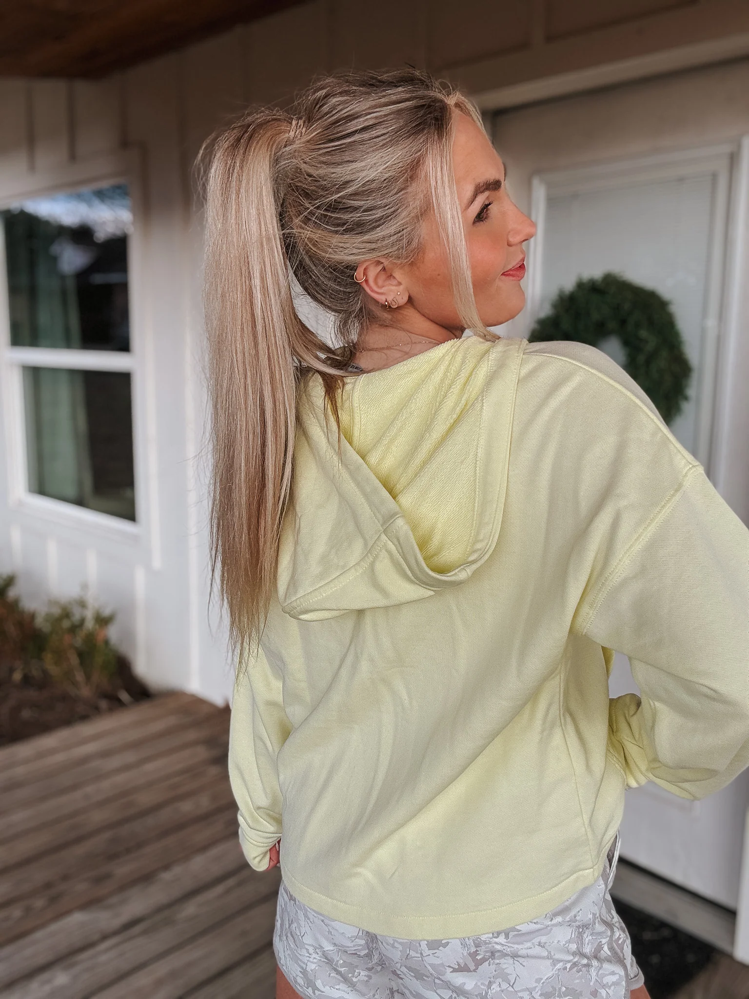 Carhartt Women's TENCEL™ Fiber Series Loose Fit Full-Zip Sweatshirt in Yellow - Image 3