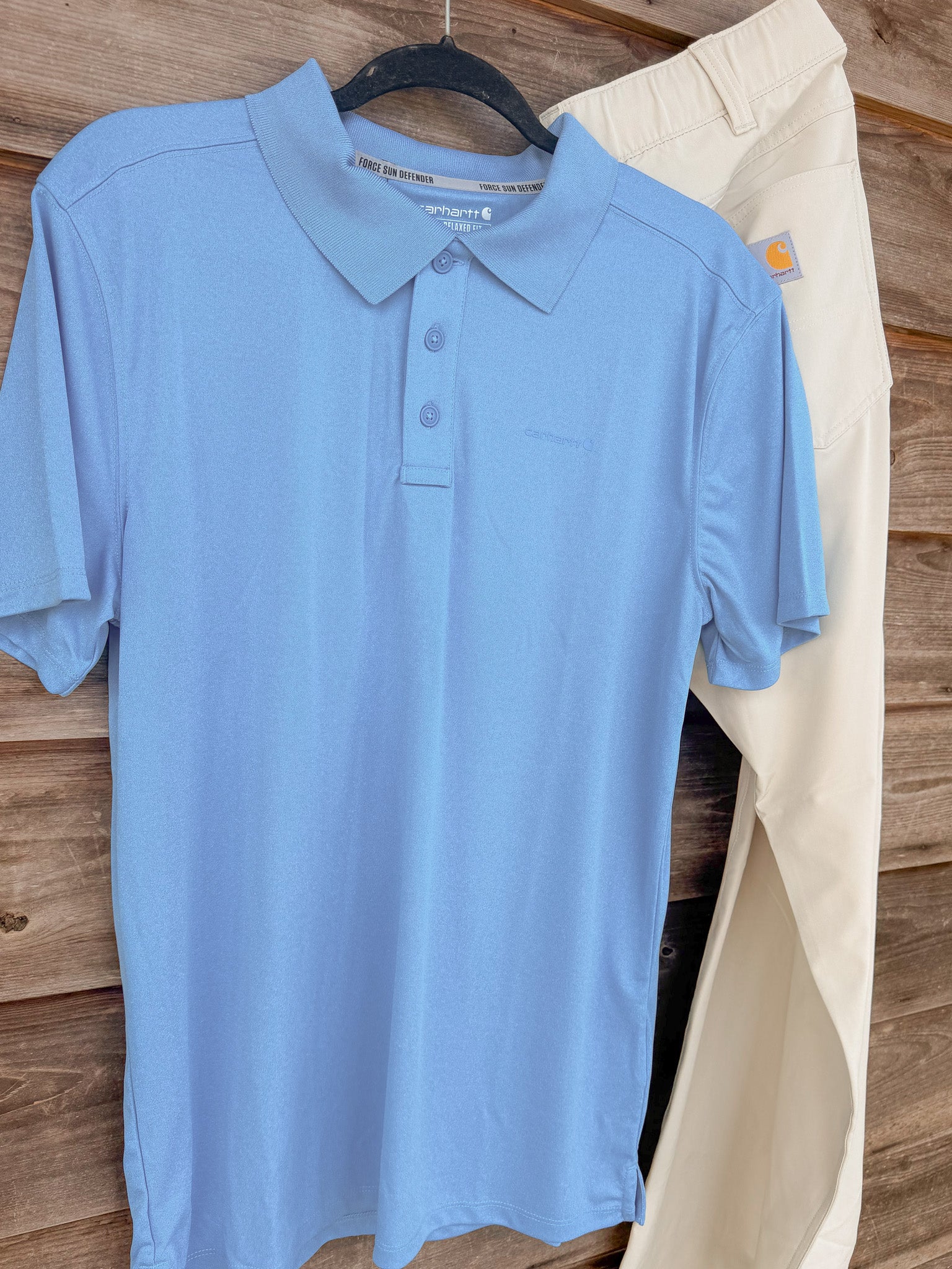 Carhartt Men's Force Sun Defender Polo in Blue - Image 2