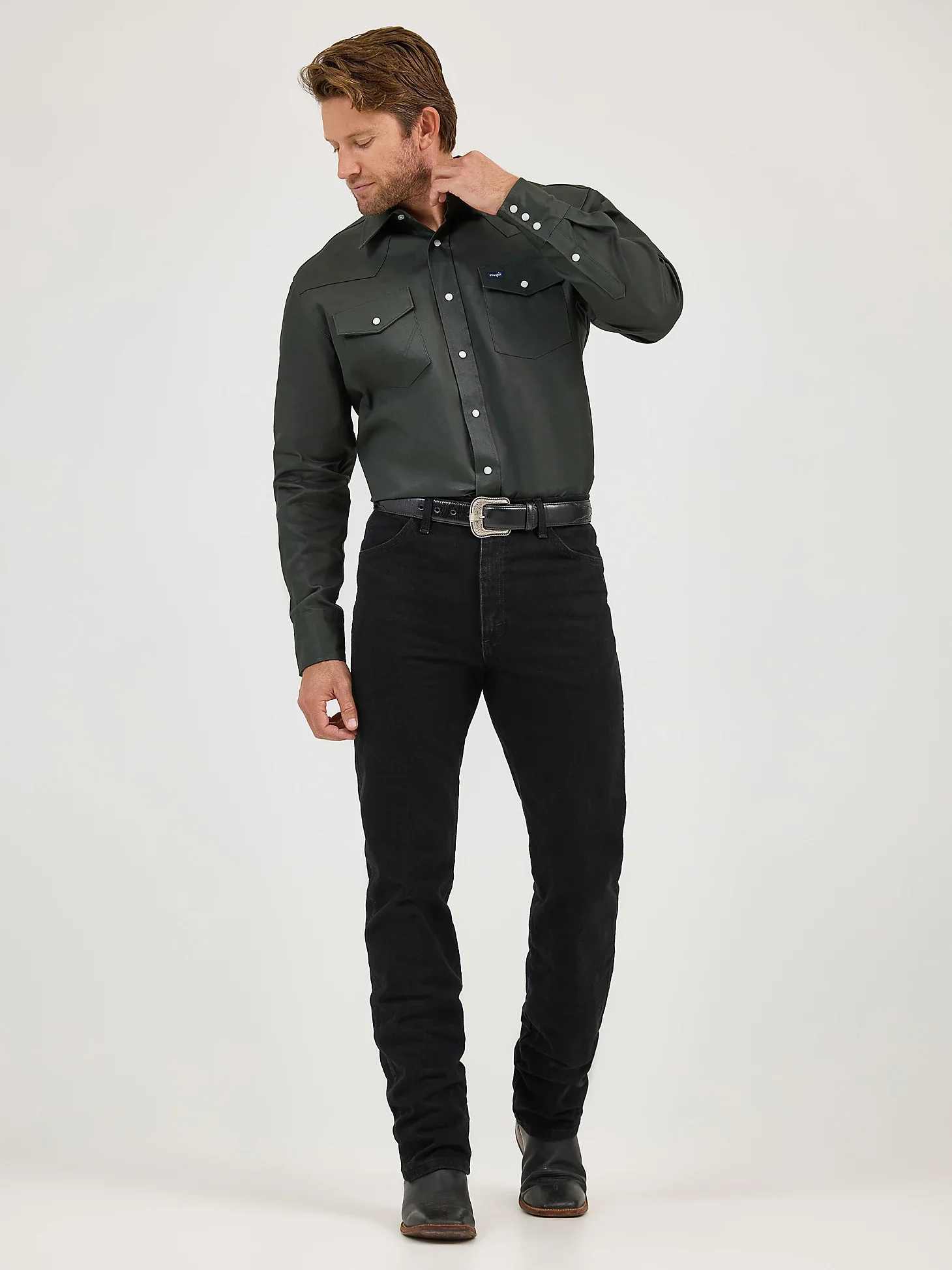 Men's Wrangler Cowboy Cut® Original Fit Jean in Black - Image 9