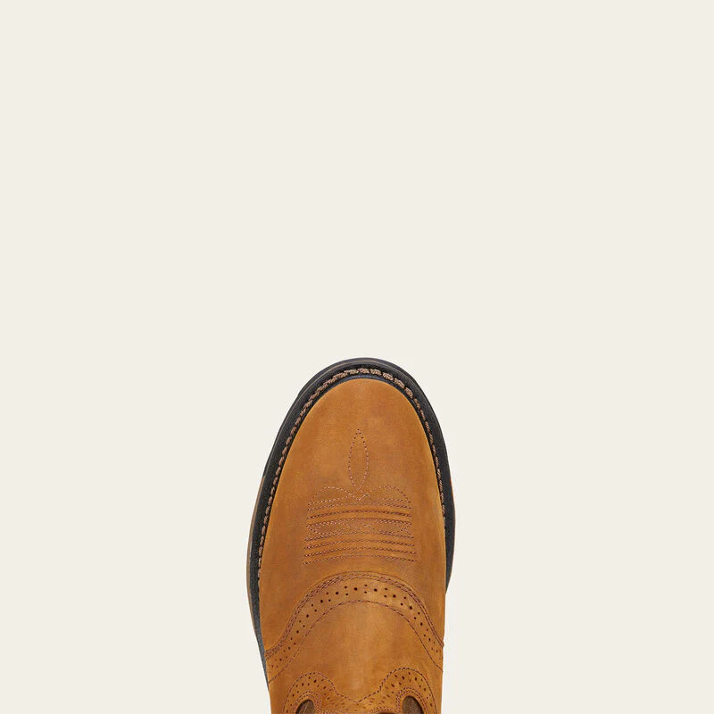 Men's Ariat WorkHog Pull On Round Toe Work Boots - Image 10
