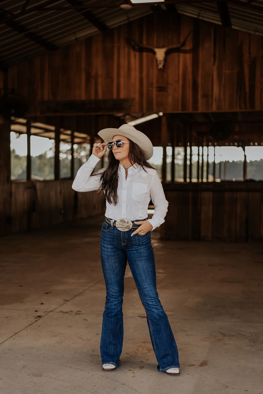 Women's Wrangler Western White Button Down Shirt - Image 6