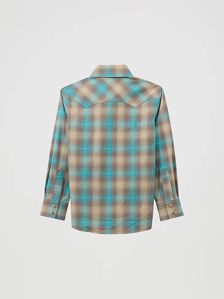 Boy's Wrangler Retro® Western Snap Plaid Shirt - Image 2